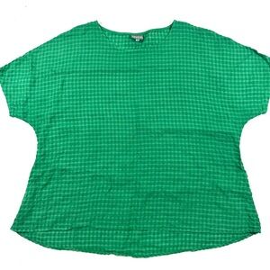 Niche Nilgun Derman Top Mega Pebble Green Shirt